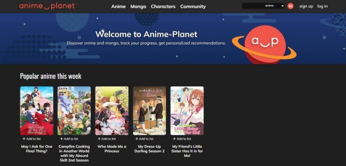 Anime-Planet Website